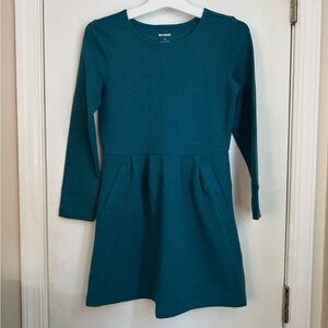 Gymboree teal long-sleeve ribbed dress